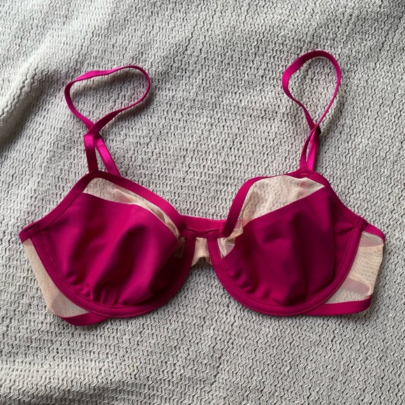 Victoria's Secret Other - NWOT🌱 VS Unlined Demi Bra with Beige Mesh Detail